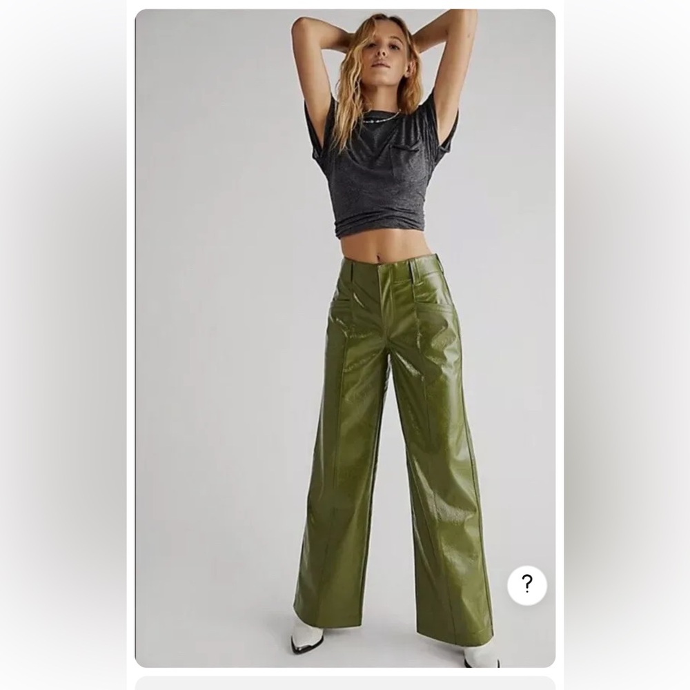 Free People Star-Crossed Lovers Vegan Straight-Leg Pants